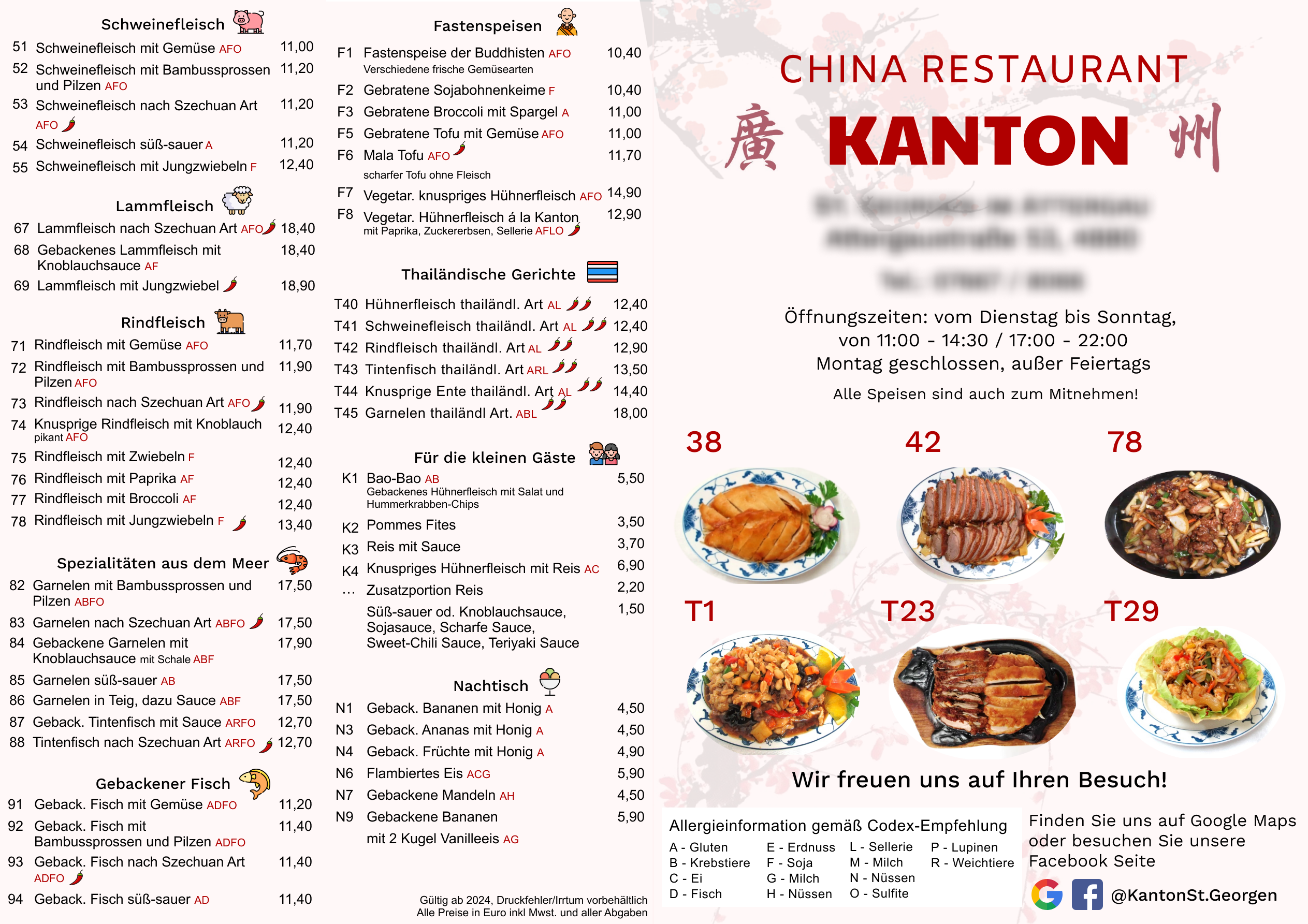 restaurant menu outside